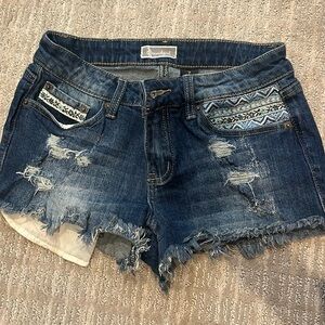 Patch Work Denim Shorts